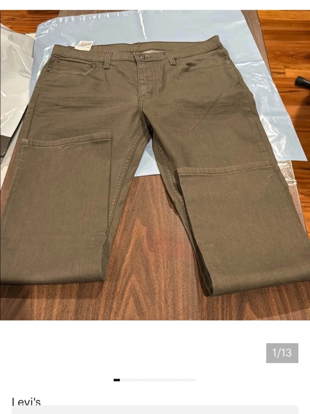 Levi's Men's Olive Cargo Work Pants